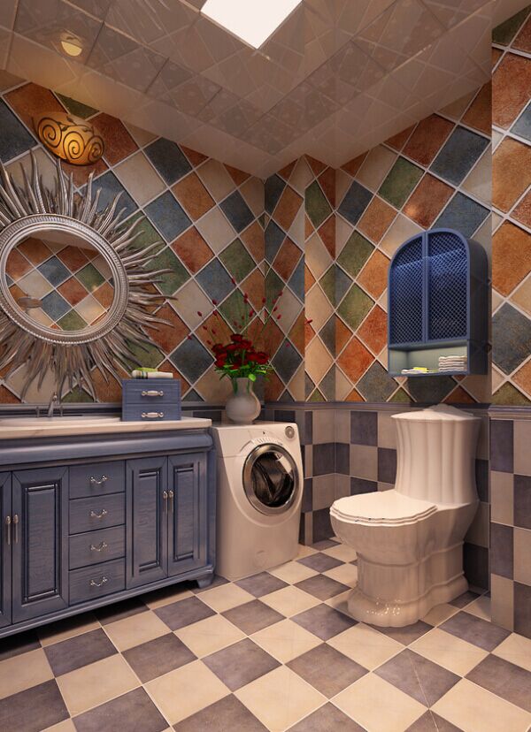 家裝效果圖－地中海衛(wèi)生間裝修設(shè)計圖片1.jpg