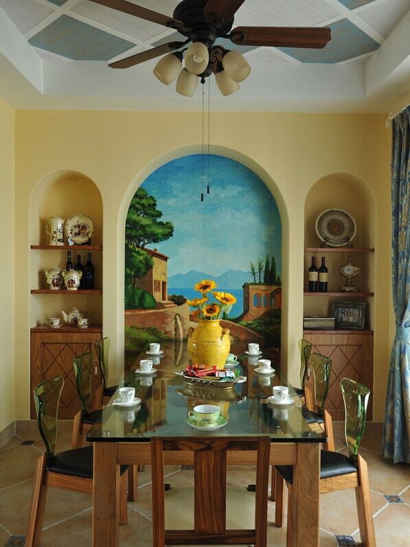 家裝效果圖－地中海餐廳裝修設(shè)計(jì)圖片.jpg