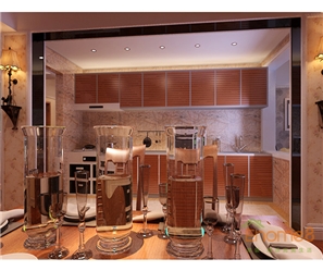 大城小院原木餐廳過(guò)道