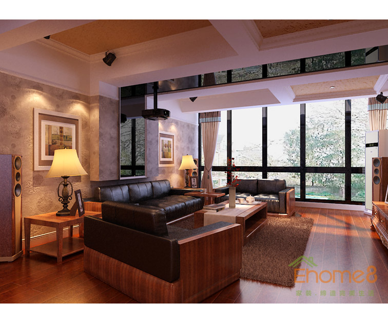 大城小院客廳沙發(fā)效果圖2