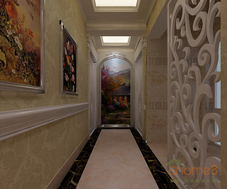 富有歐洲文藝氣息的過道裝修效果圖