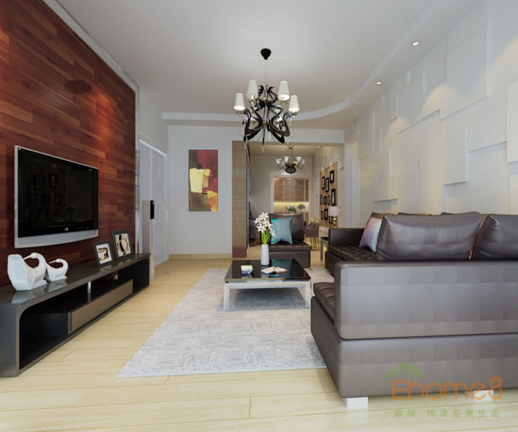 東城印象現(xiàn)代簡(jiǎn)約風(fēng)格客廳裝修效果圖1