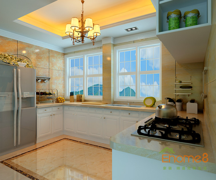 東郡地中海風(fēng)格138平米廚房裝修效果圖163