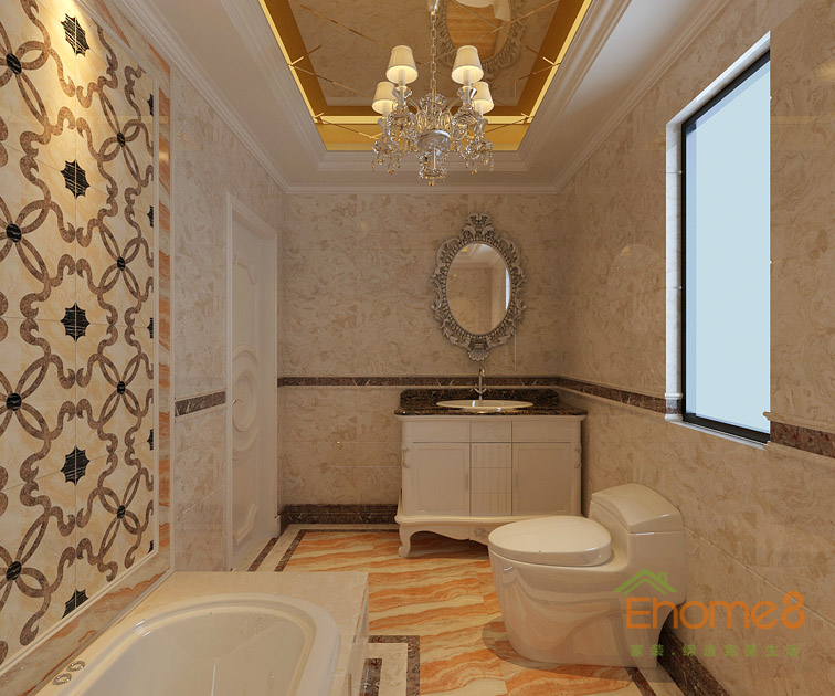 東郡地中海風(fēng)格138平米衛(wèi)生間裝修效果圖1