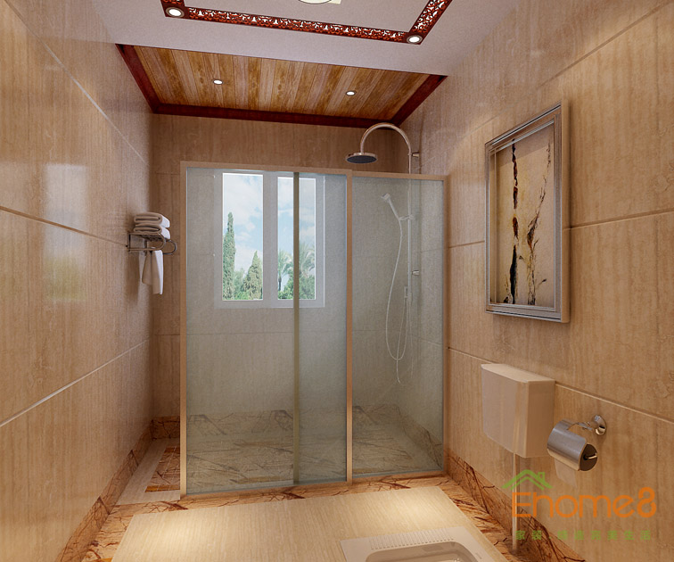 鳳嶺一號(hào)145平米四房?jī)蓮d歐式優(yōu)雅沐浴間裝修效果圖13