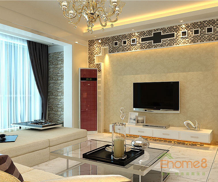 鳳嶺一號68平米兩房一廳歐式經(jīng)典客廳裝修效果圖1