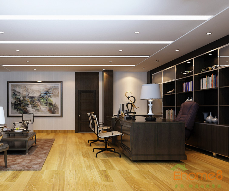美式簡單舒適總經(jīng)理辦公室裝修效果圖123
