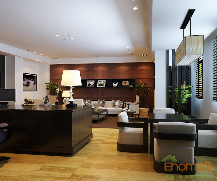 美式簡單舒適總經(jīng)理辦公室裝修效果圖1234567