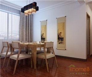 桃源居93㎡三房一廳中式風(fēng)格裝修效果圖