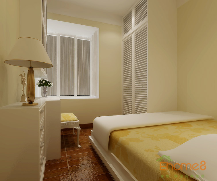 77㎡兩房一廳歐式風(fēng)格臥室裝修效果圖321