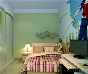 天鵝湖78㎡兩房一廳歐式風(fēng)格裝修效果圖