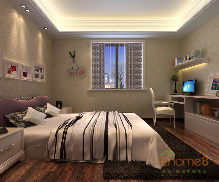 142㎡四房一廳法式風(fēng)格臥室裝修效果圖22412