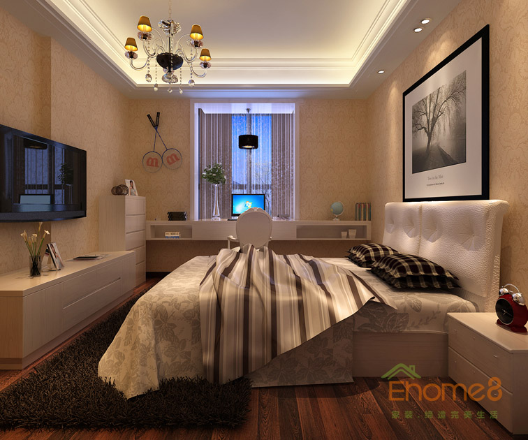 142㎡四房一廳法式風(fēng)格臥室裝修效果圖22961