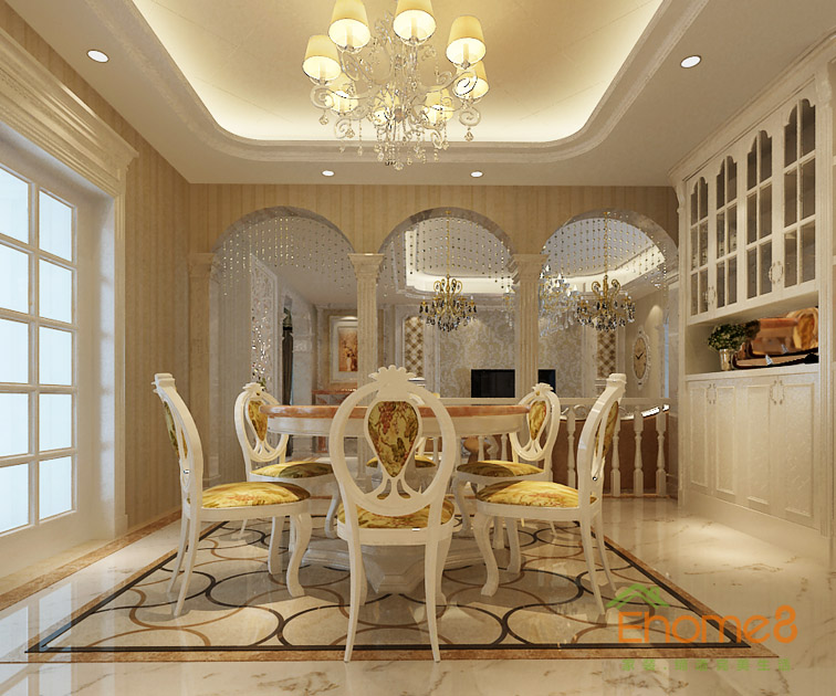 112㎡三房一廳歐式風(fēng)格餐廳裝修效果圖3333.jpg