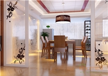 紫荊花園119㎡三房一廳中式風(fēng)格裝修效果圖