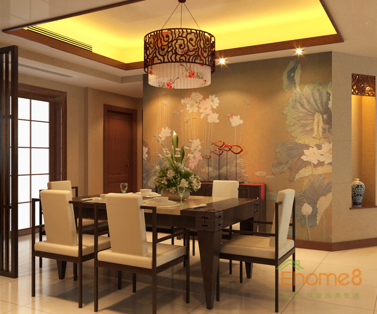 179㎡復(fù)式中式簡(jiǎn)約風(fēng)格餐廳裝修效果圖