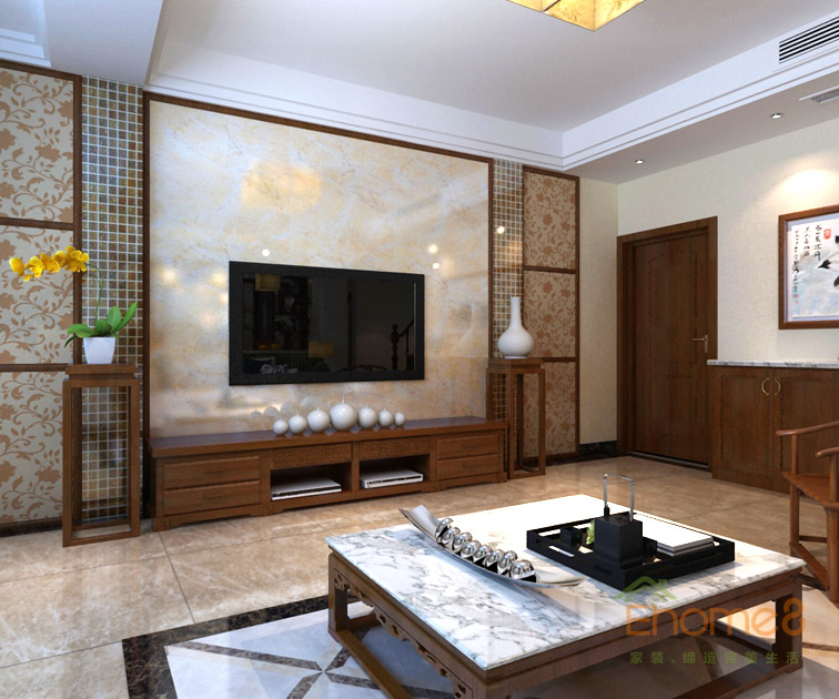 139㎡復(fù)式中式簡約風(fēng)格客廳茶幾裝修效果圖