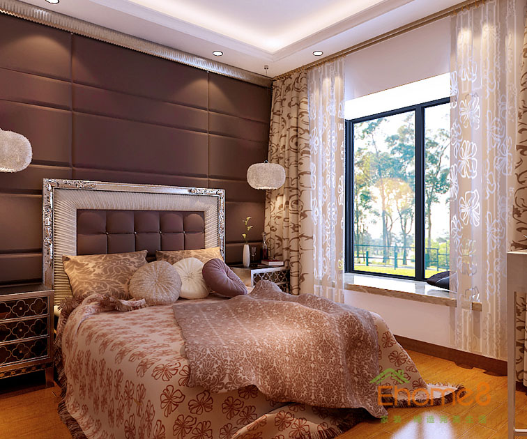 96㎡三房一廳法式風(fēng)格主臥裝修效果圖