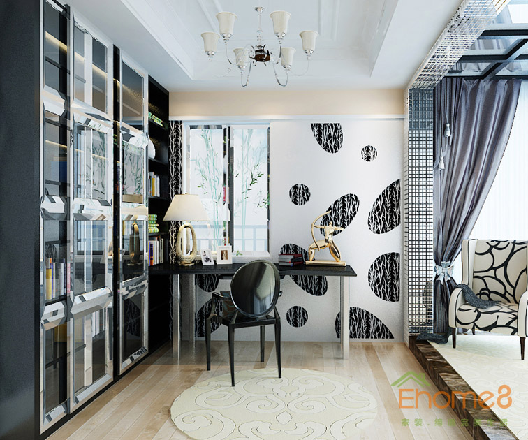142㎡躍層美式風(fēng)格書(shū)房裝修效果圖.jpg
