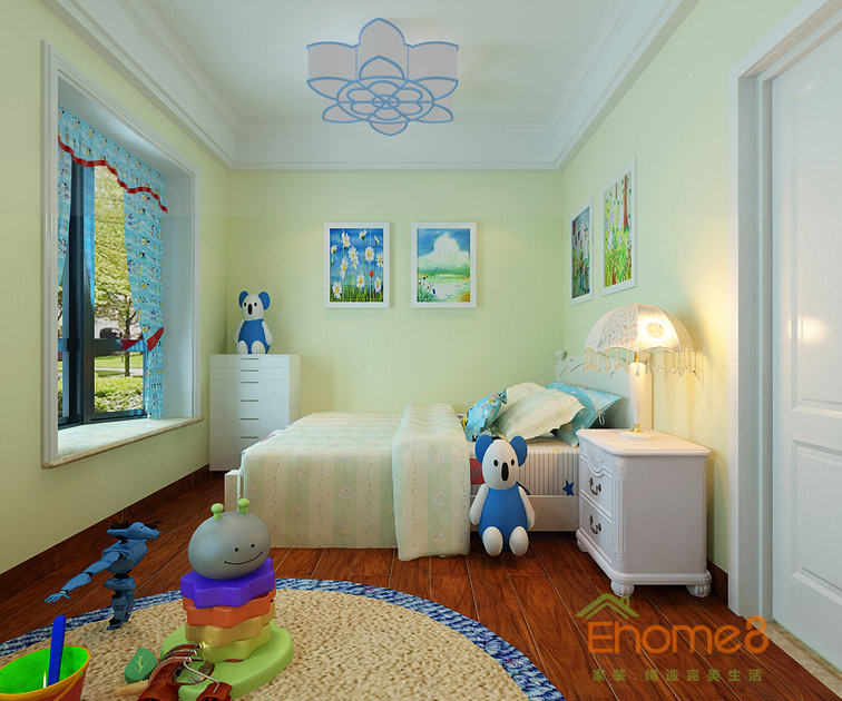 83㎡兩房一廳現(xiàn)代簡約風(fēng)格小孩房裝修效果圖7956.jpg
