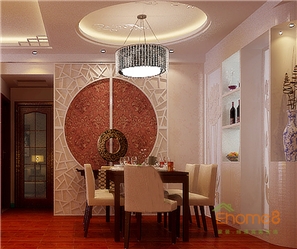 在水一方78㎡兩房一廳中式中國(guó)風(fēng)裝修效果圖