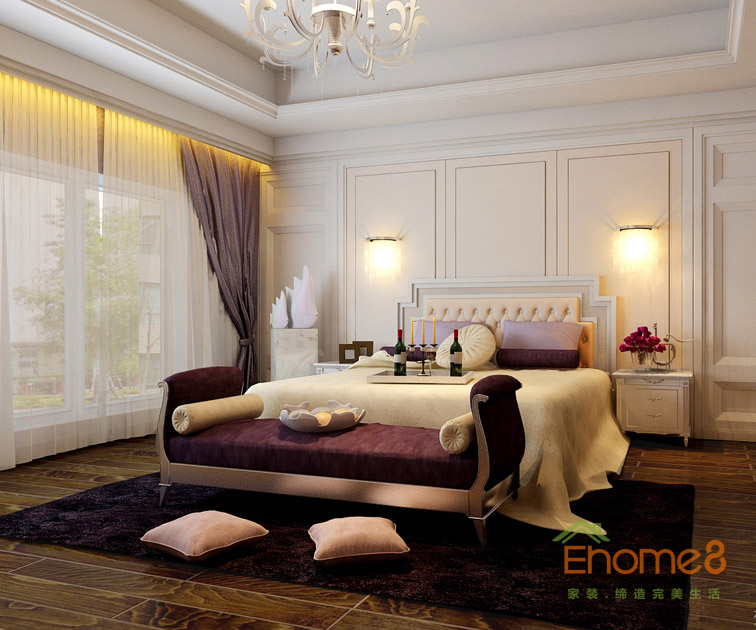 186㎡躍層歐式風格臥室裝修效果圖