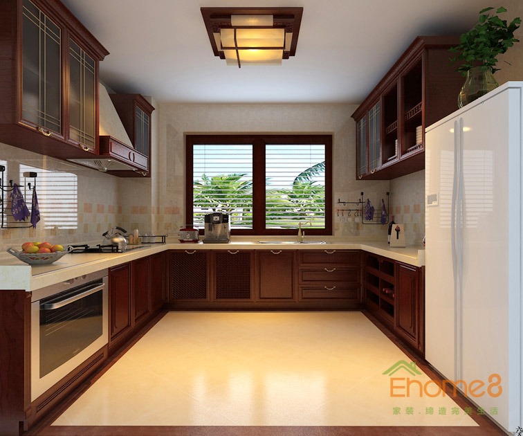 112㎡三房一廳中式原木風(fēng)格廚房裝修效果圖.jpg