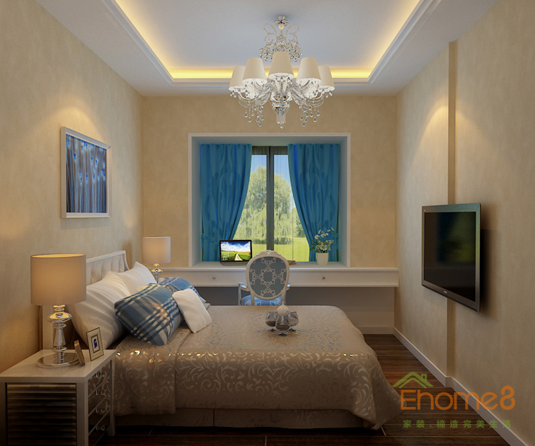 106㎡兩房一廳現(xiàn)代簡約風格客臥裝修效果圖