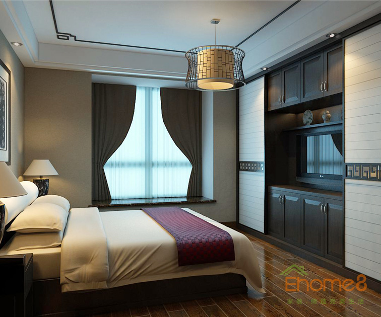 106㎡兩房一廳現(xiàn)代簡約風格老人房裝修效果圖