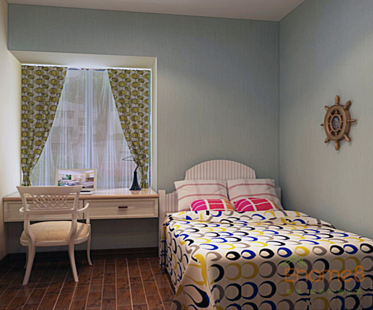 75㎡兩房一廳美式風(fēng)格兒童房裝修效果圖