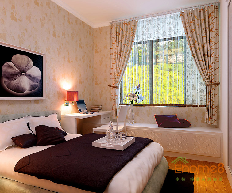 102㎡三房一廳法式風(fēng)格老人房裝修效果圖