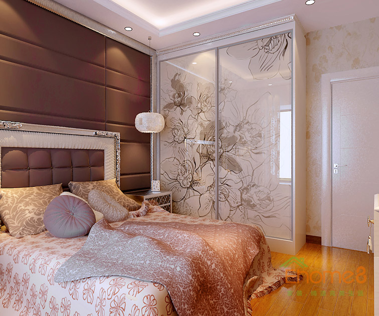 102㎡三房一廳法式風(fēng)格臥室裝修效果圖