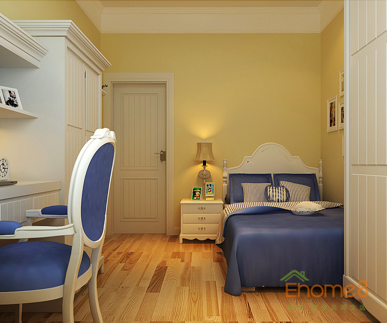 95㎡三房一廳美式風(fēng)格兒童房裝修效果圖