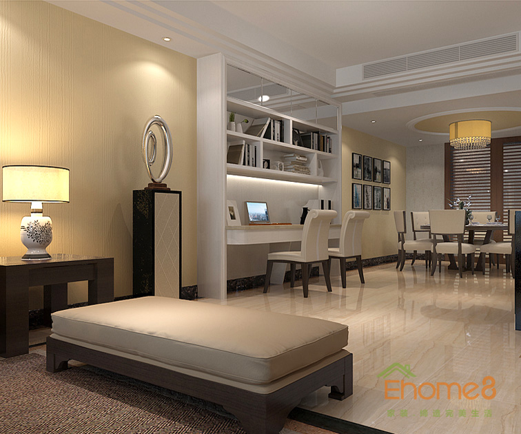 95㎡三房一廳美式風(fēng)格客廳裝修效果圖