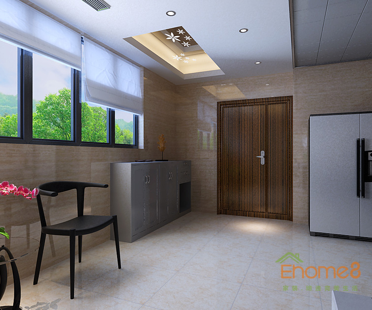 69㎡兩房一廳田園風格入戶玄關(guān)裝修效果圖