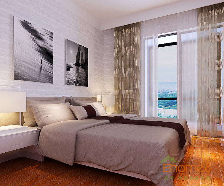 72㎡兩房一廳法式風(fēng)格主臥裝修效果圖